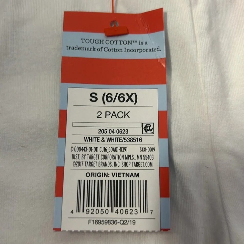 NWT Cat & Jack White Girl's Pull-On Bike Shorts - 2 Pairs